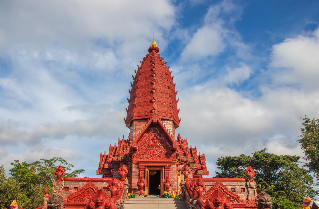 "the Thai Temple Wat Phrai Phatthana in Sisaket Thailand" stock image