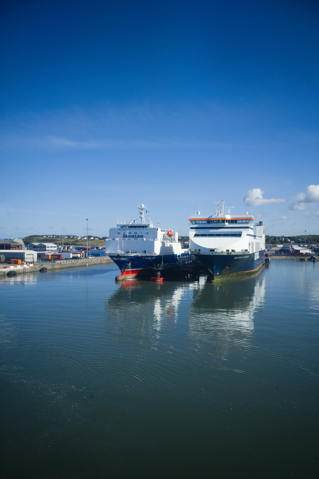 "Freight vessels at Heysham dock in Lancashire" stock image