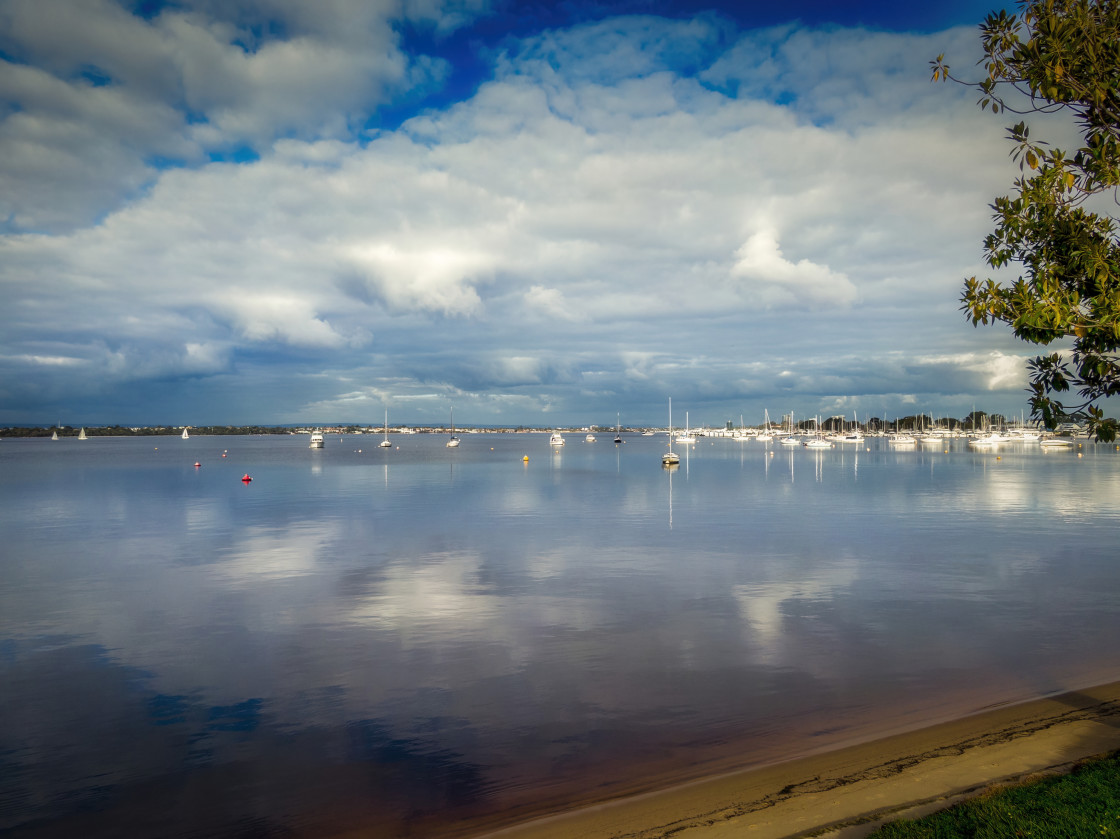 "Sky Reflected in Stillness" stock image