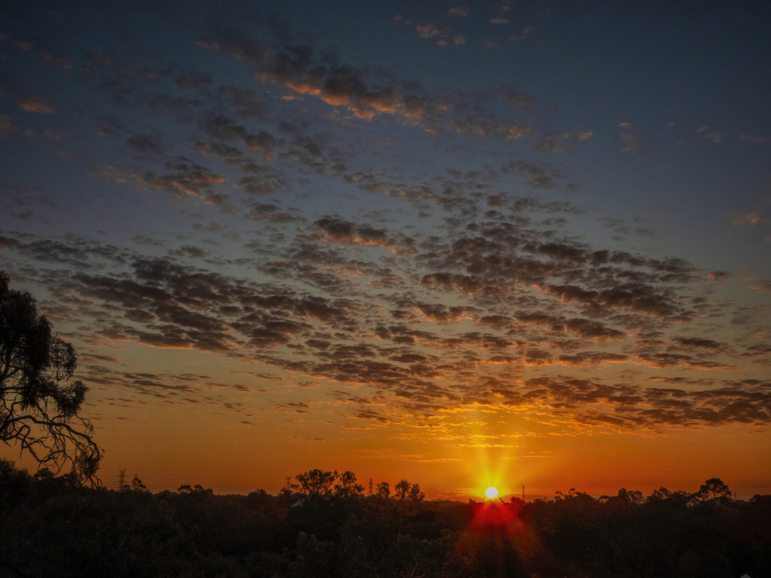 "Bushalnd Sunset" stock image