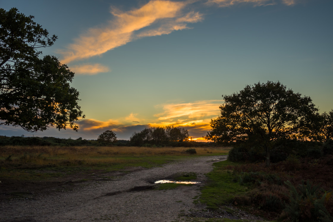 "Caesar's Camp Sunset" stock image