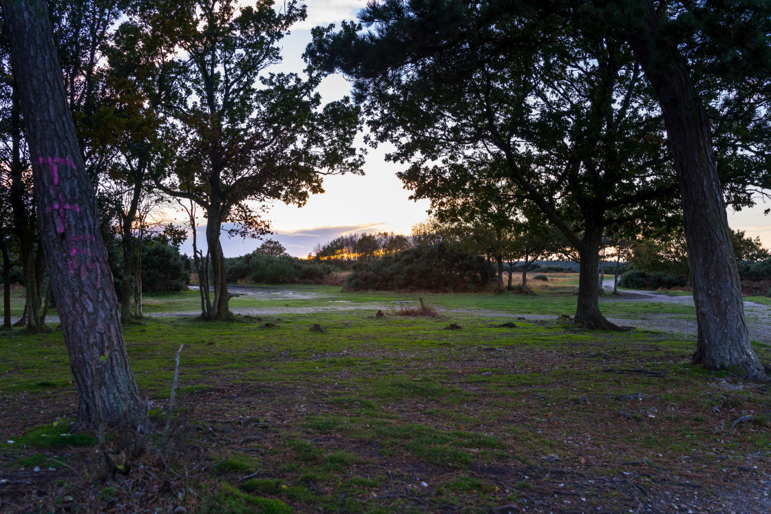 "Sundown on Caesar's Camp" stock image