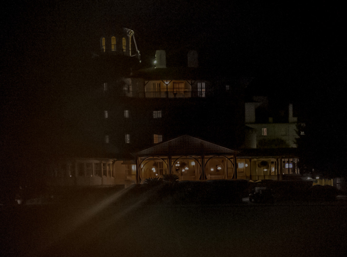 "Hotel at night" stock image