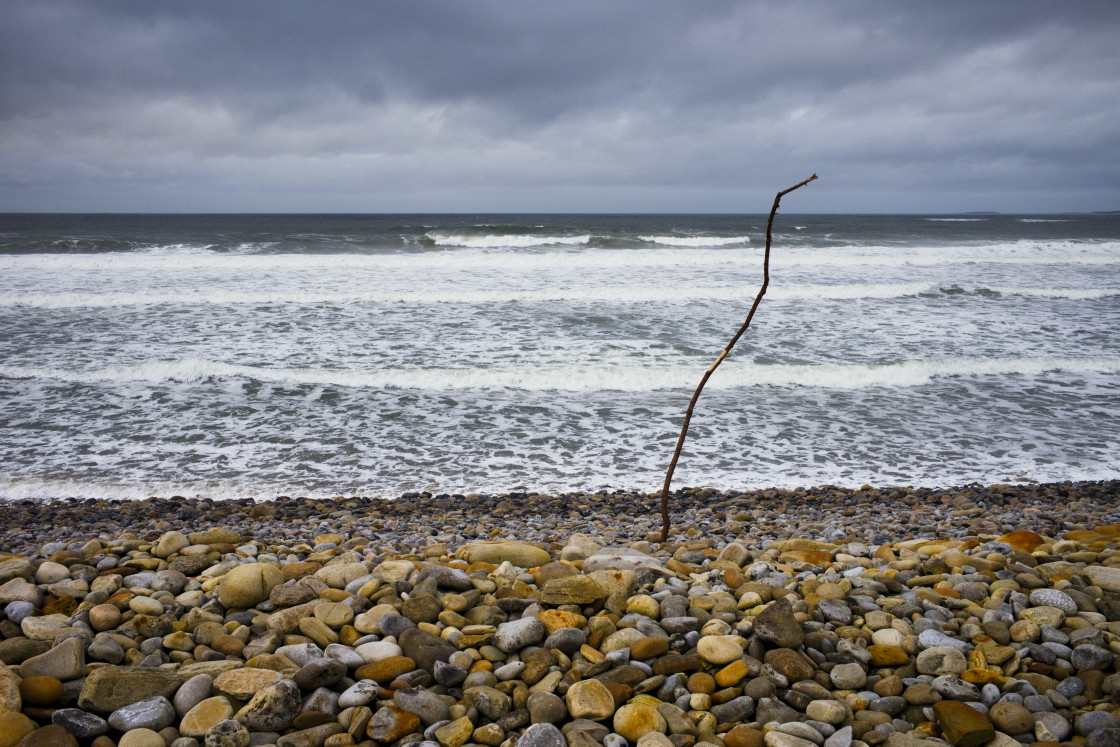 "Heavy surf at Strandhill beach" stock image