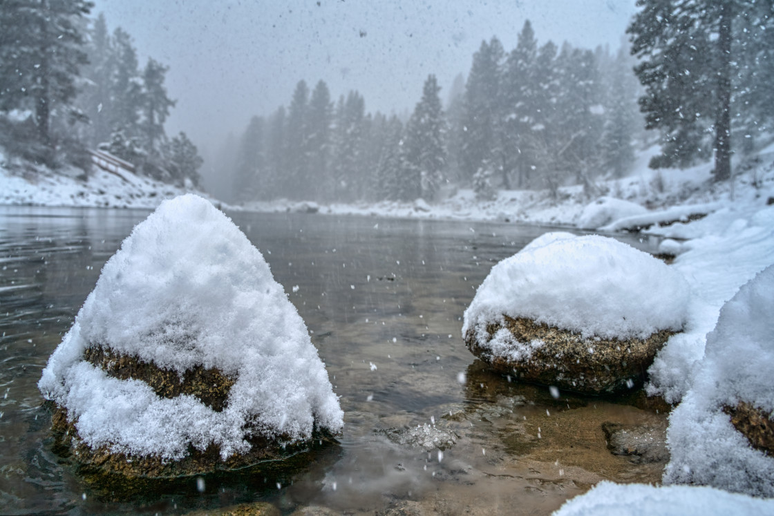 "Snowy river" stock image