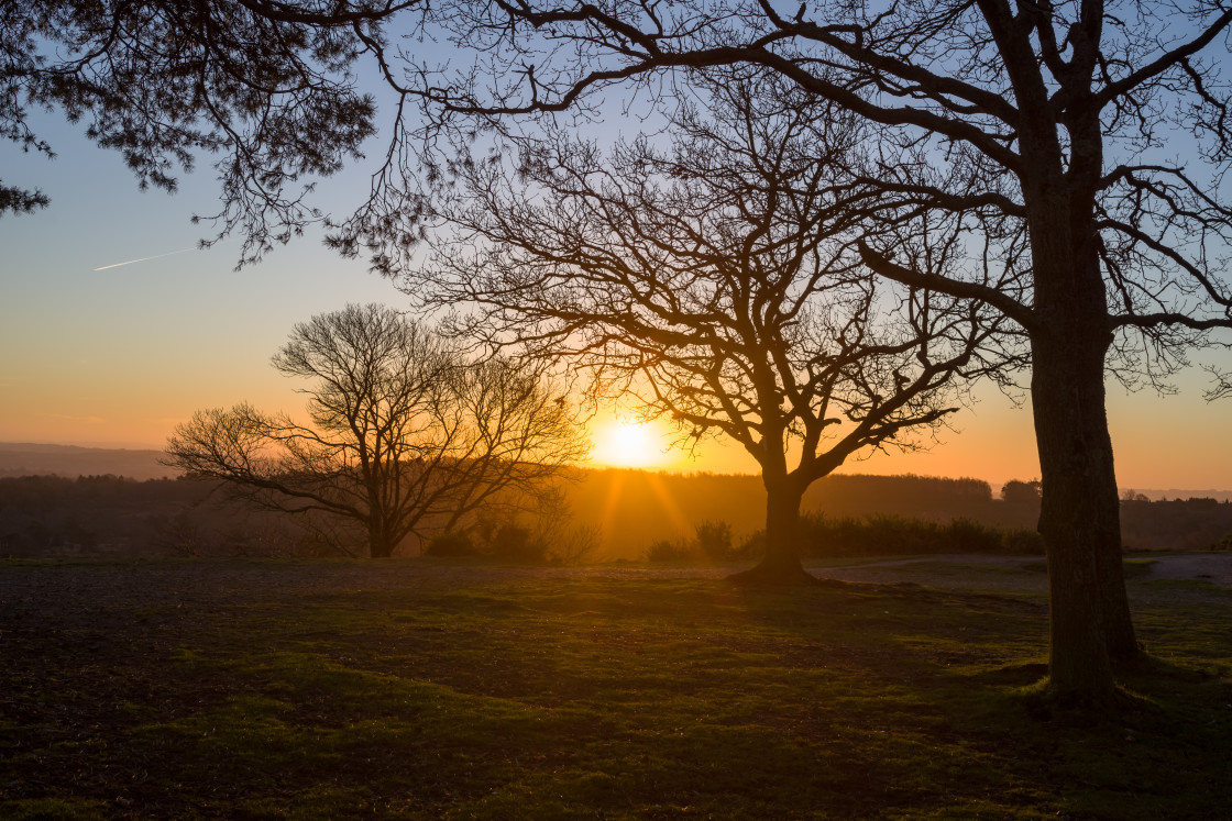 "Caesar's Camp Sunrise" stock image