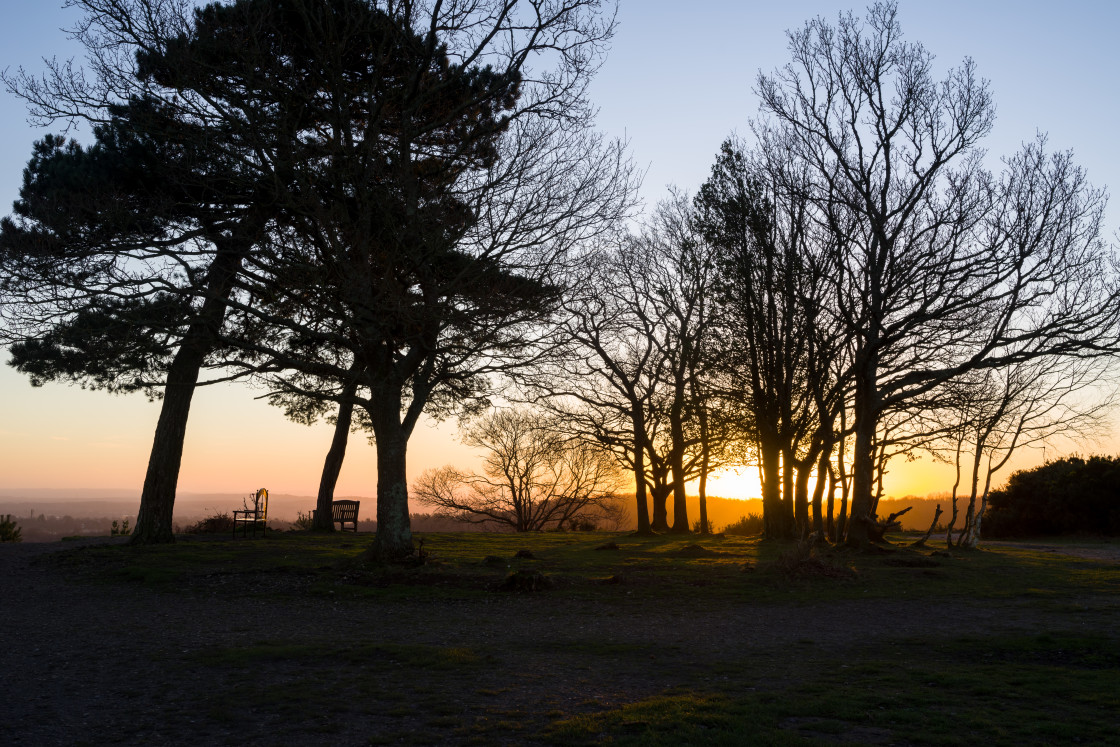 "Caesar's Camp sunrise" stock image