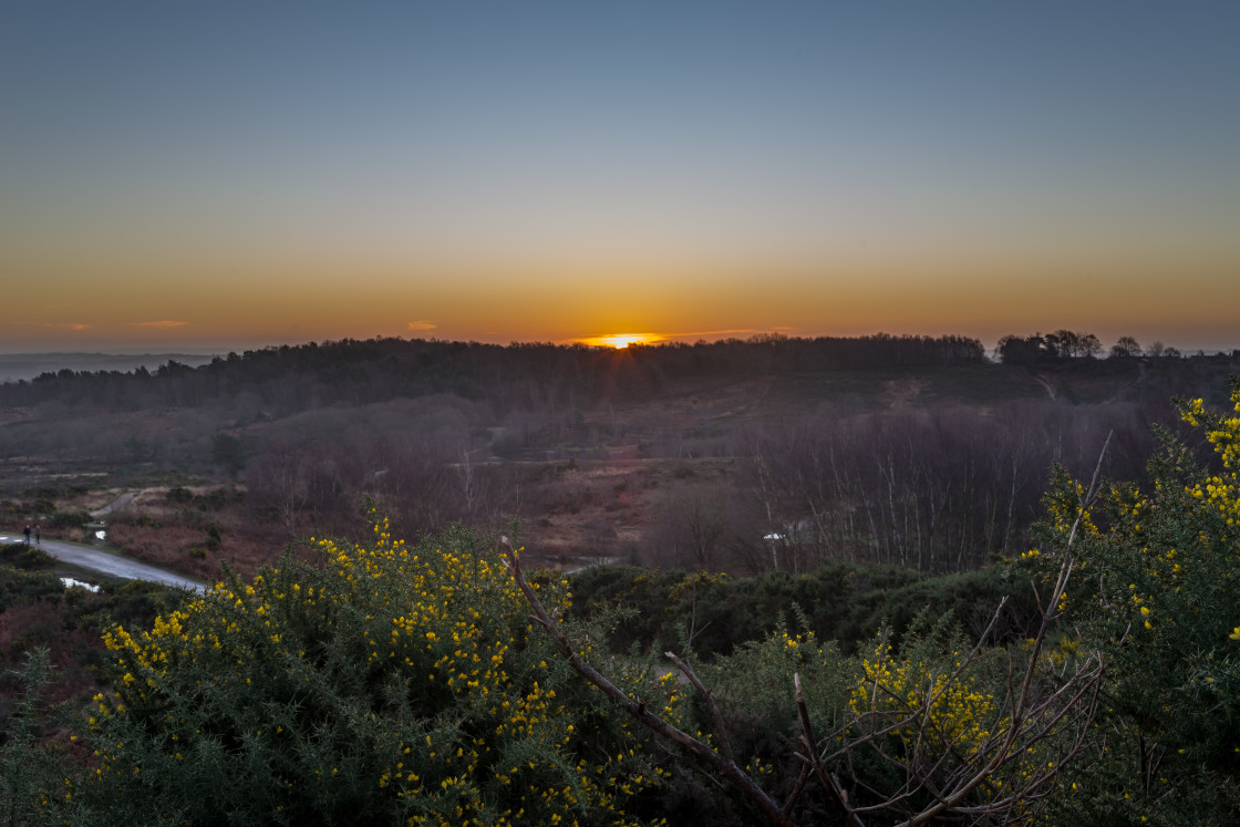 "Caesar's Camp Sunrise" stock image