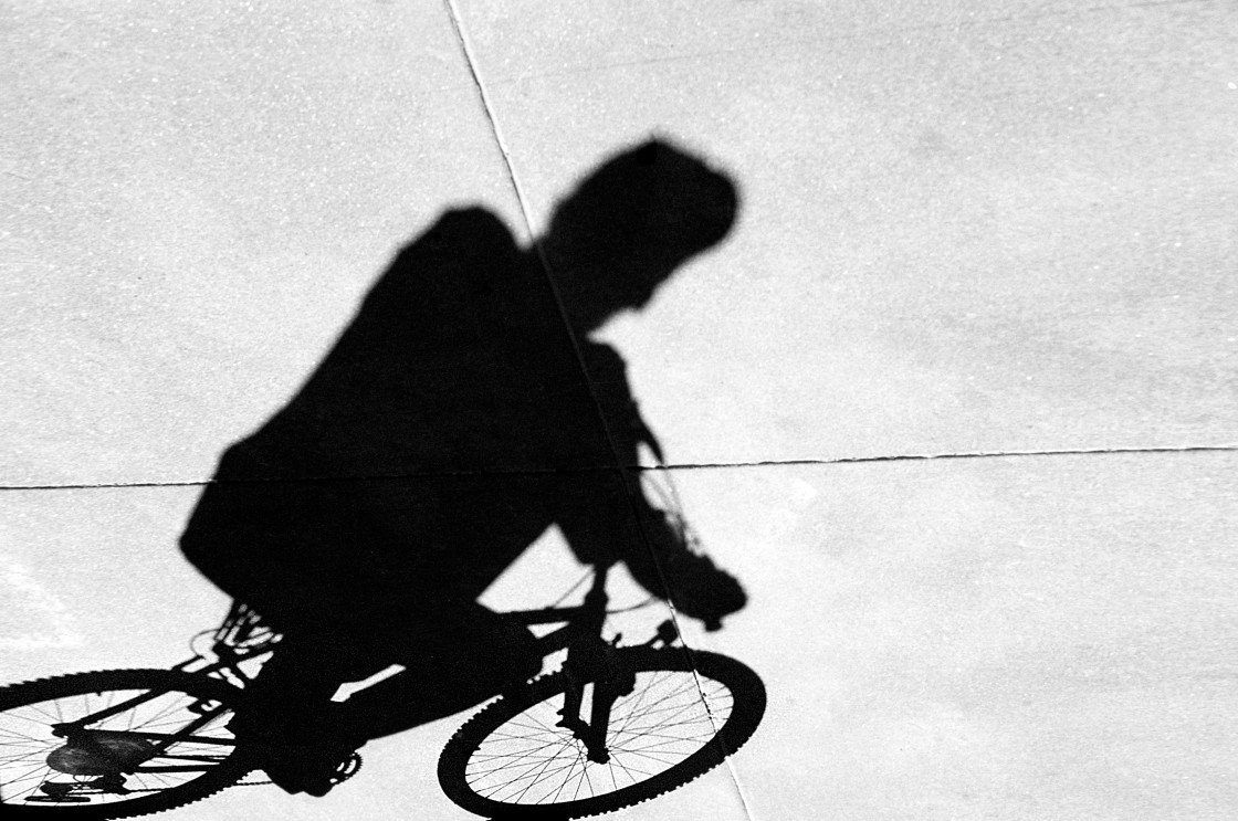 "Shadow Biker" stock image