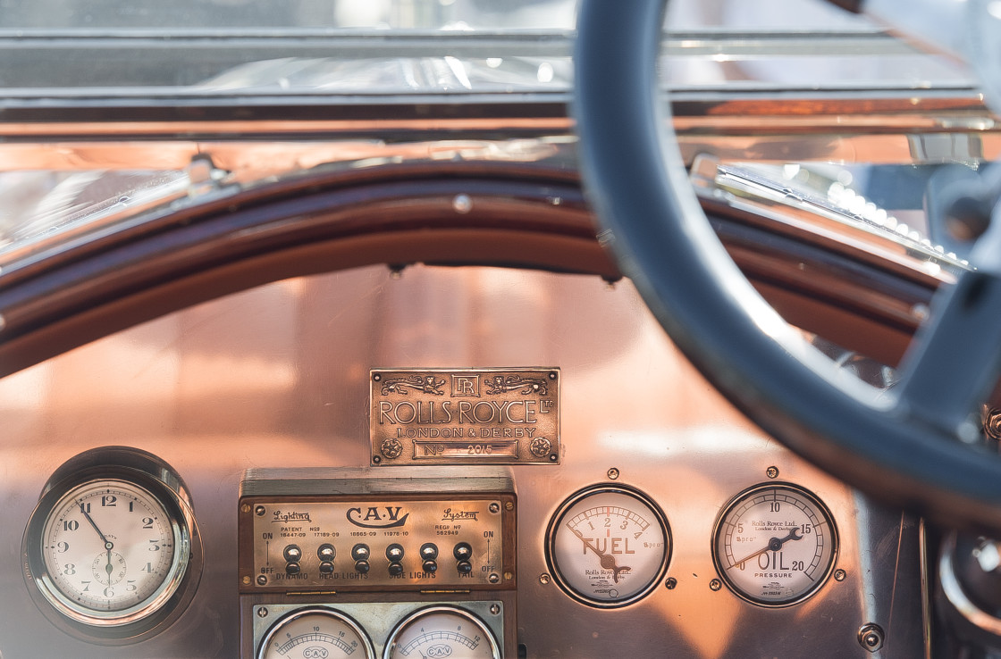 "Rolls Royce drivers compartment" stock image