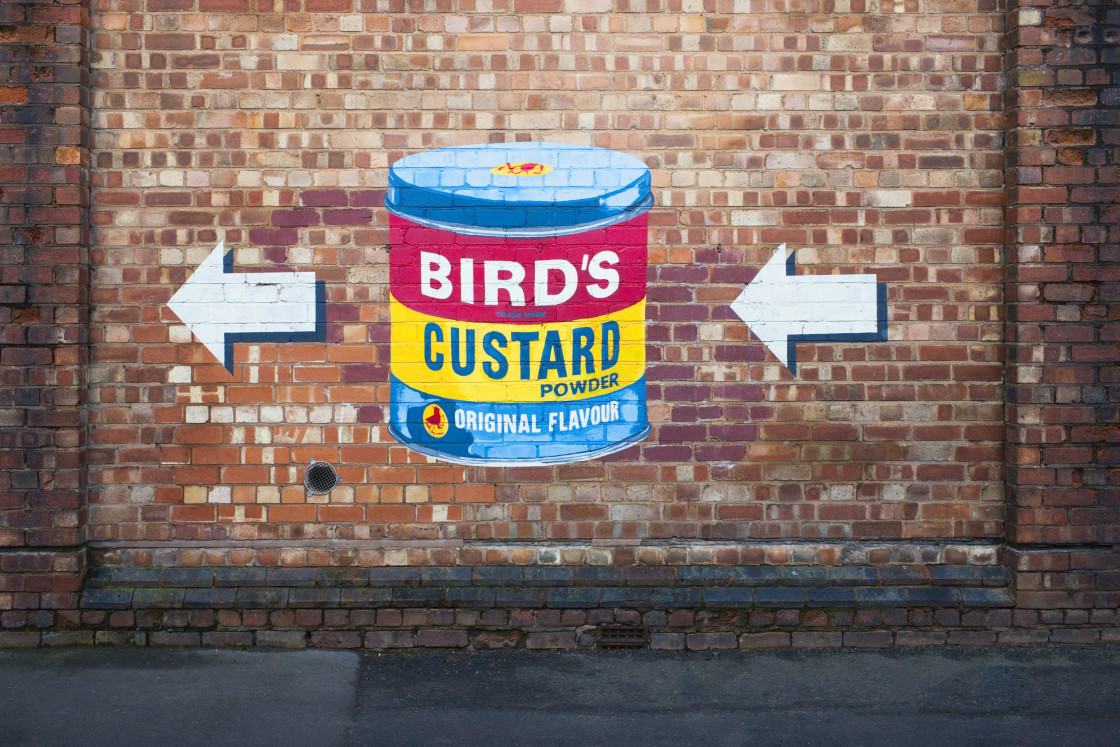 "Bird's Custard powder tin" stock image