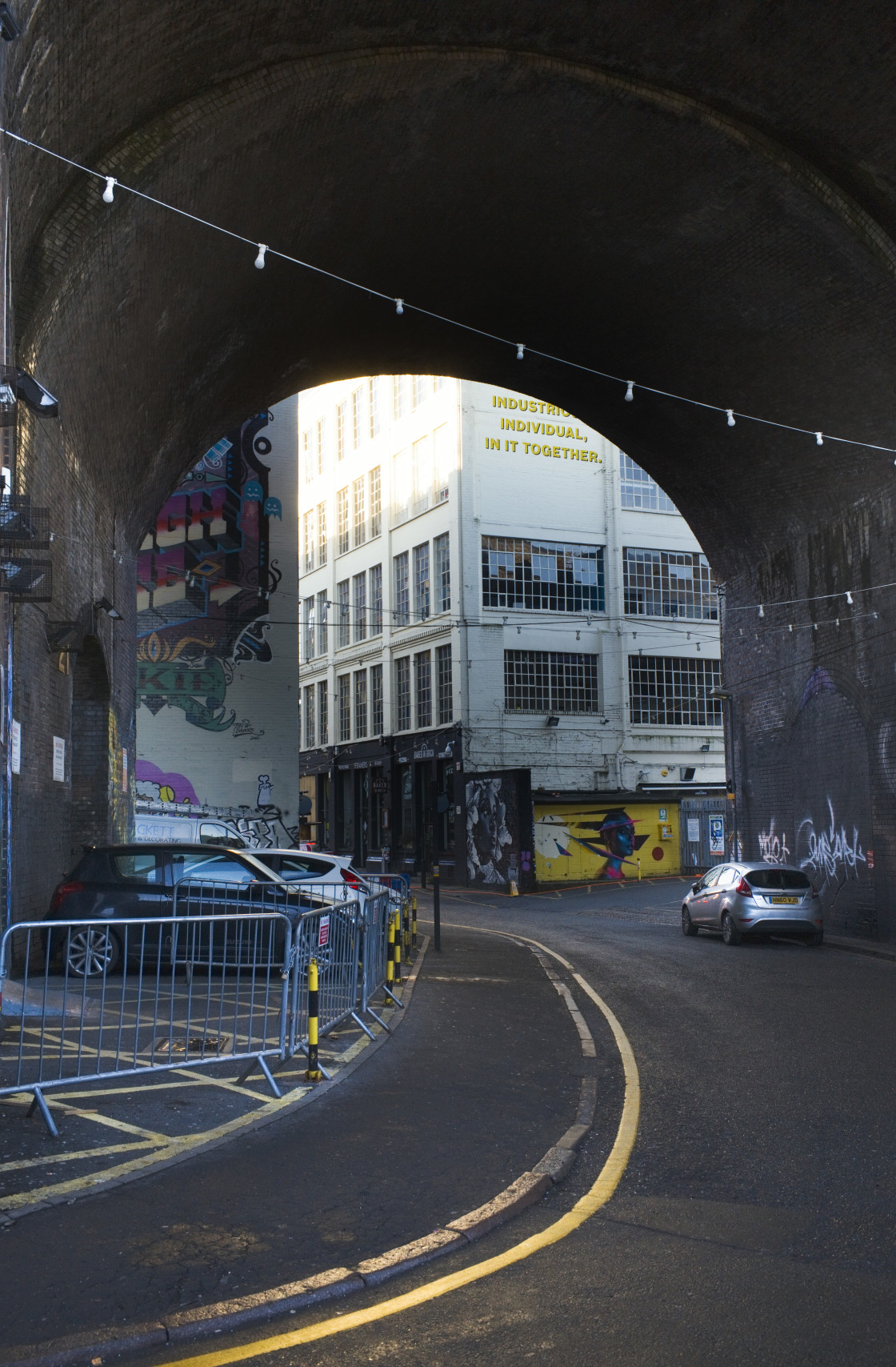 "The Custard Factory and the railway arch" stock image