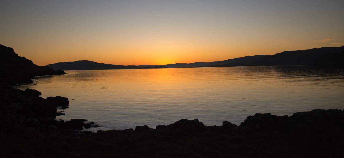 "Loch na Keal, Sunset" stock image