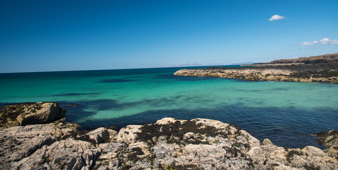 "Turquoise waters off Langamull" stock image