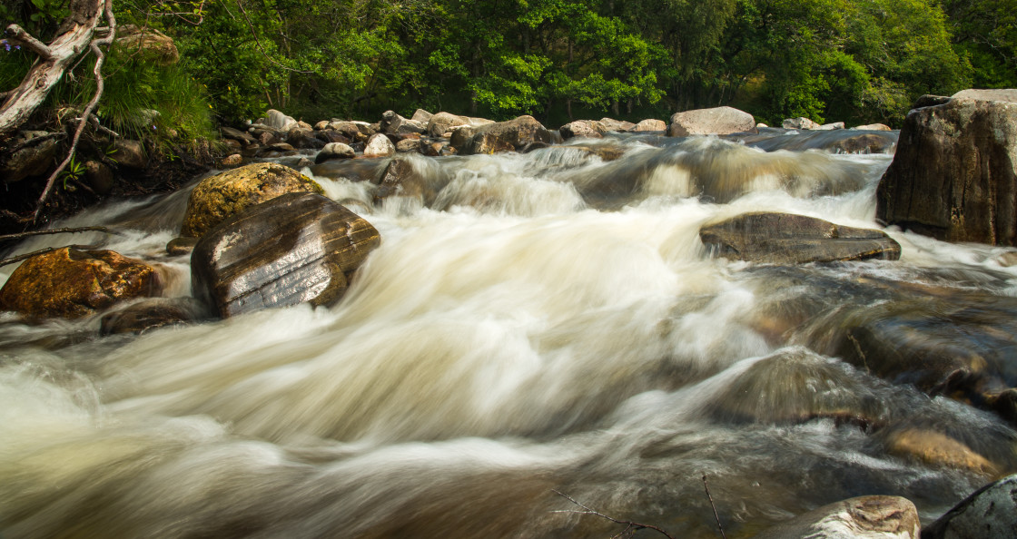 "River Tromie, Insh, the Cairngorms" stock image