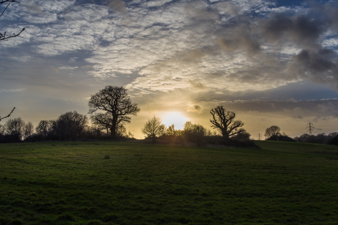 "Farnham Park Sunset" stock image