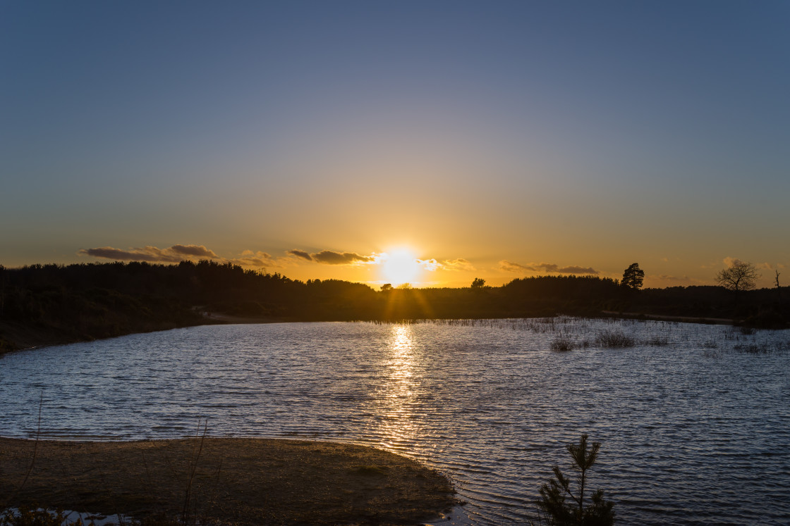 "Sunset Reflection" stock image