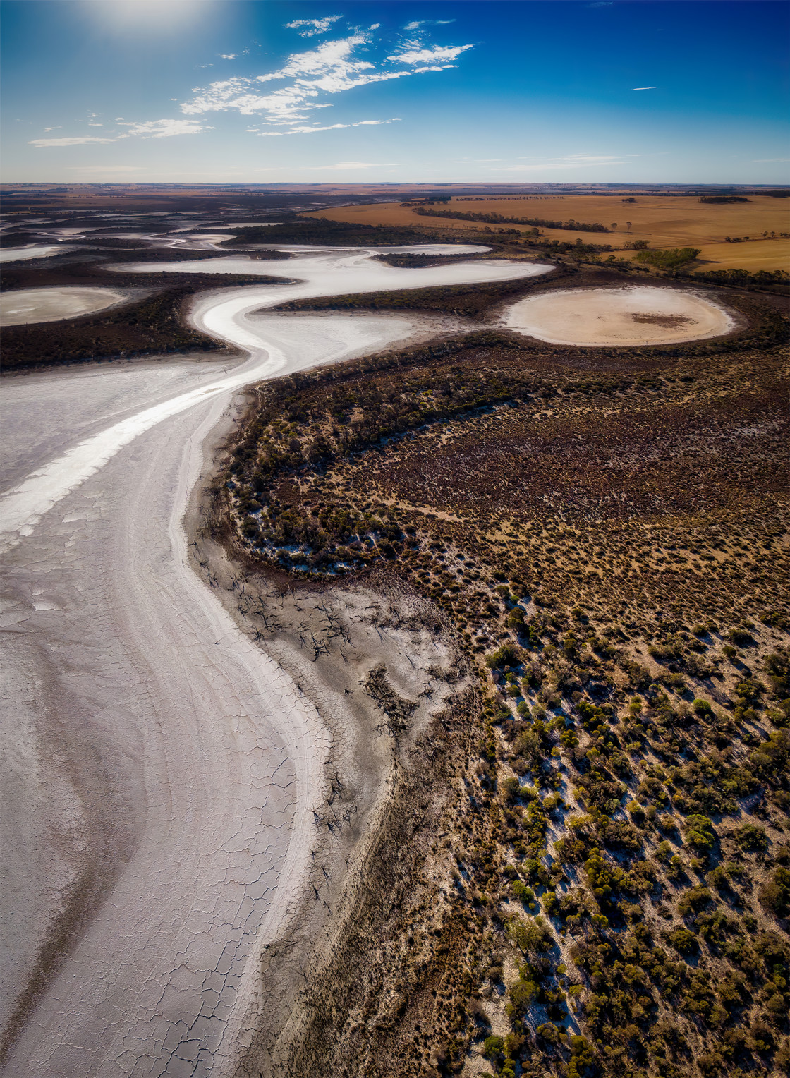 "Lake Ninan Aerial 2" stock image