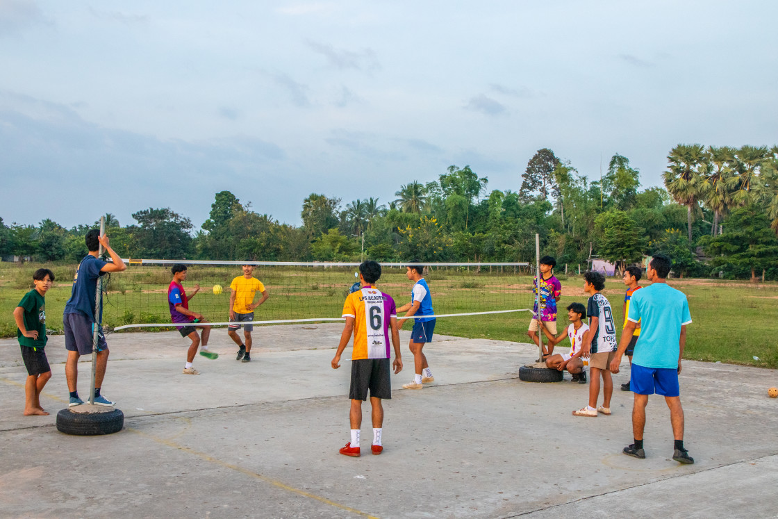 "Sepak takraw or kick volleyball in Southeast Asia" stock image