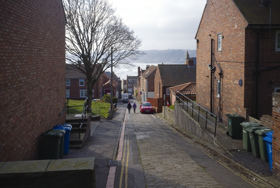 "St Mary's Street, Scarborough" stock image