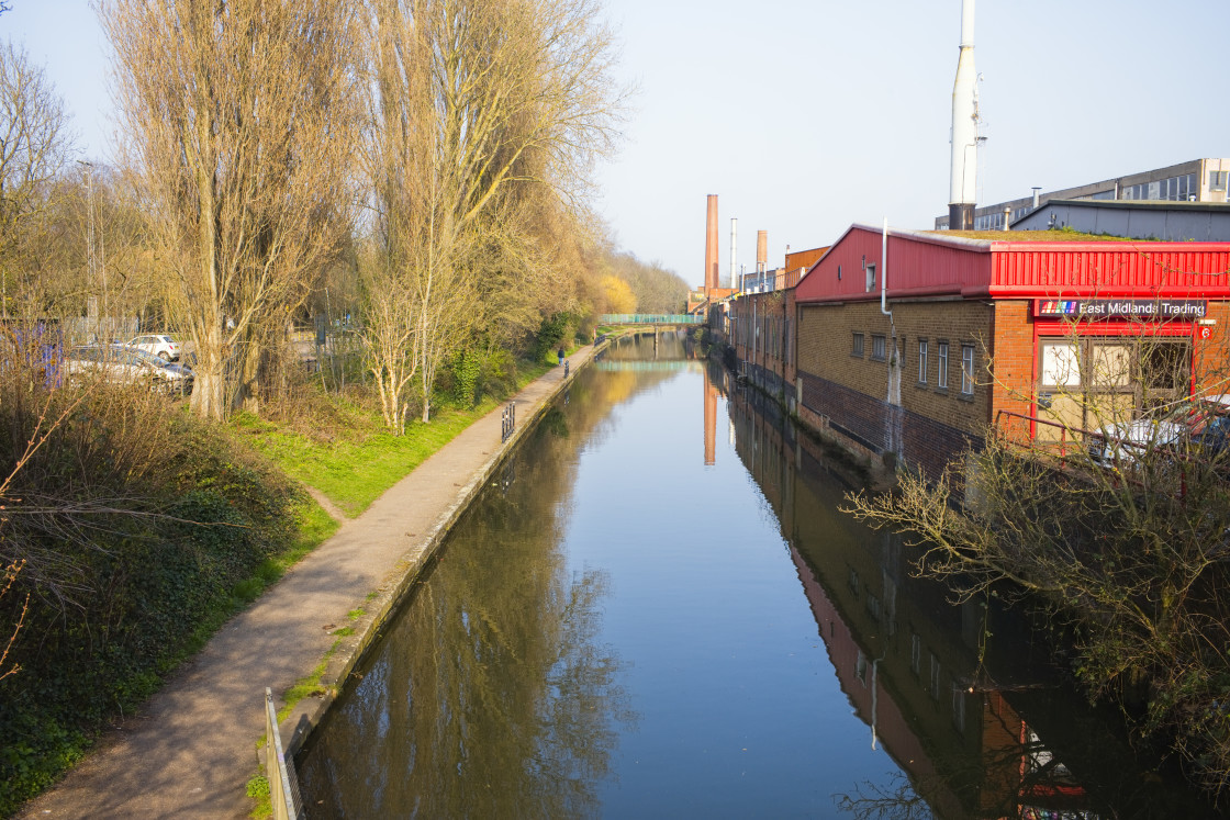 "Looking north on the Leicester Arm" stock image