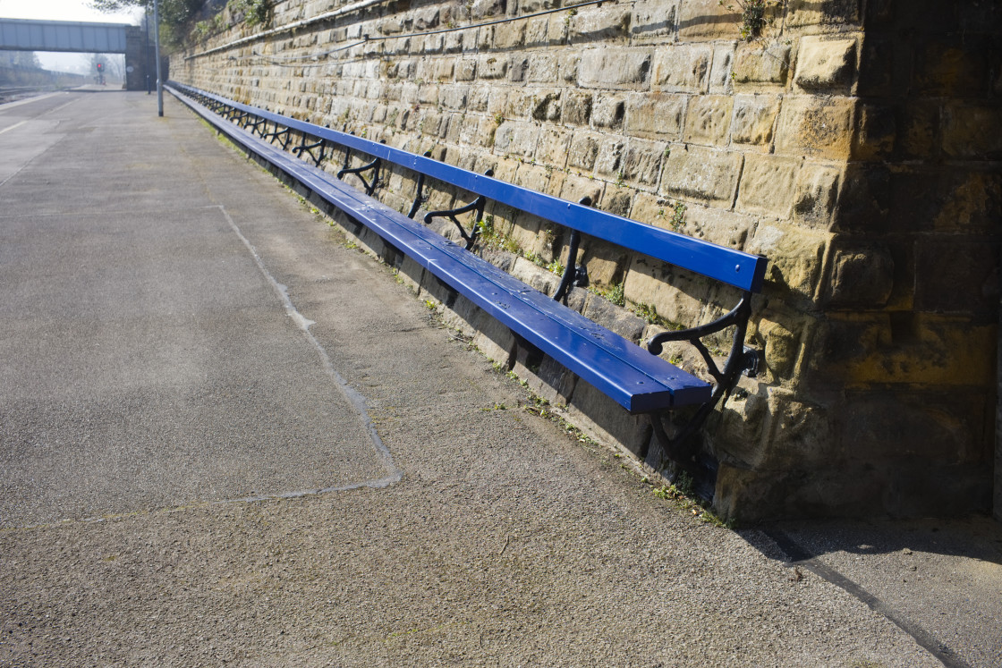 "The longest platform seat" stock image