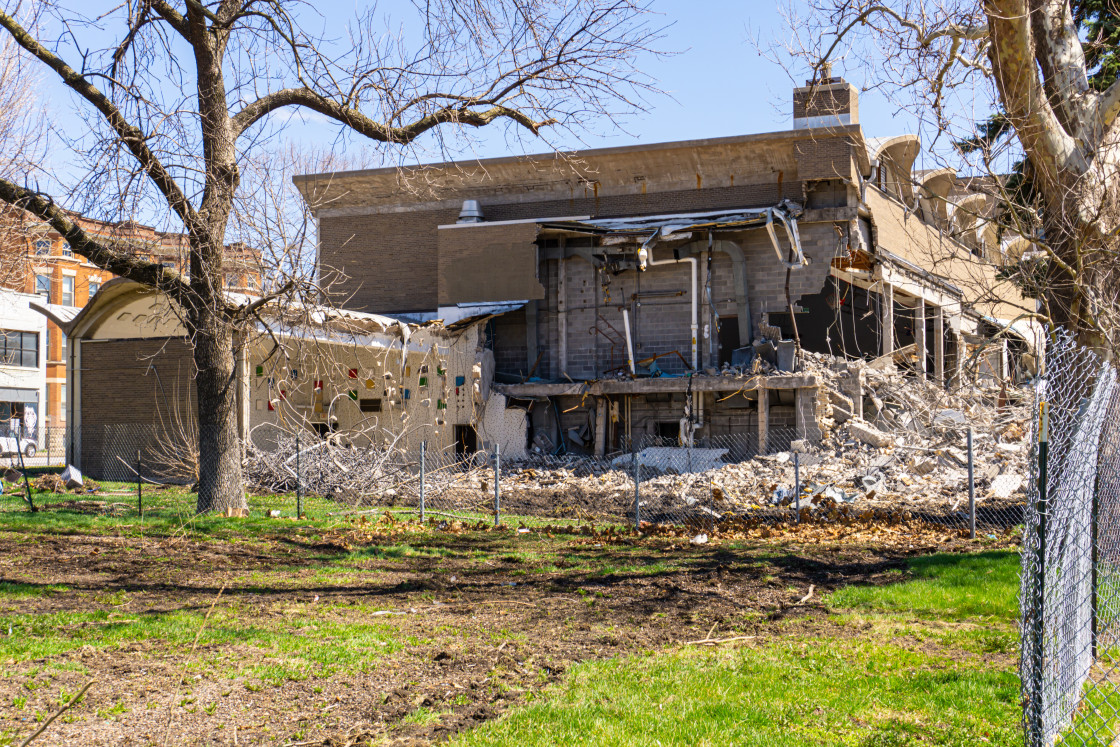 "YMCA Demolition" by BTG Photographer - $3.09 "YMCA Demolition" stock image