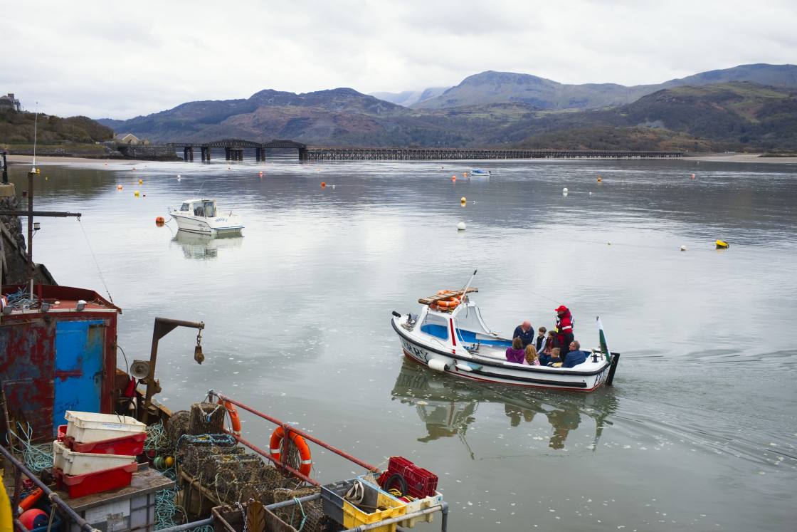 "Ferry boat from Fairbourne" stock image