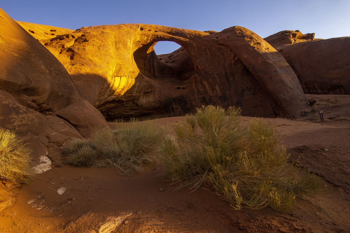 "Moccasin Arch At Sunrise" stock image