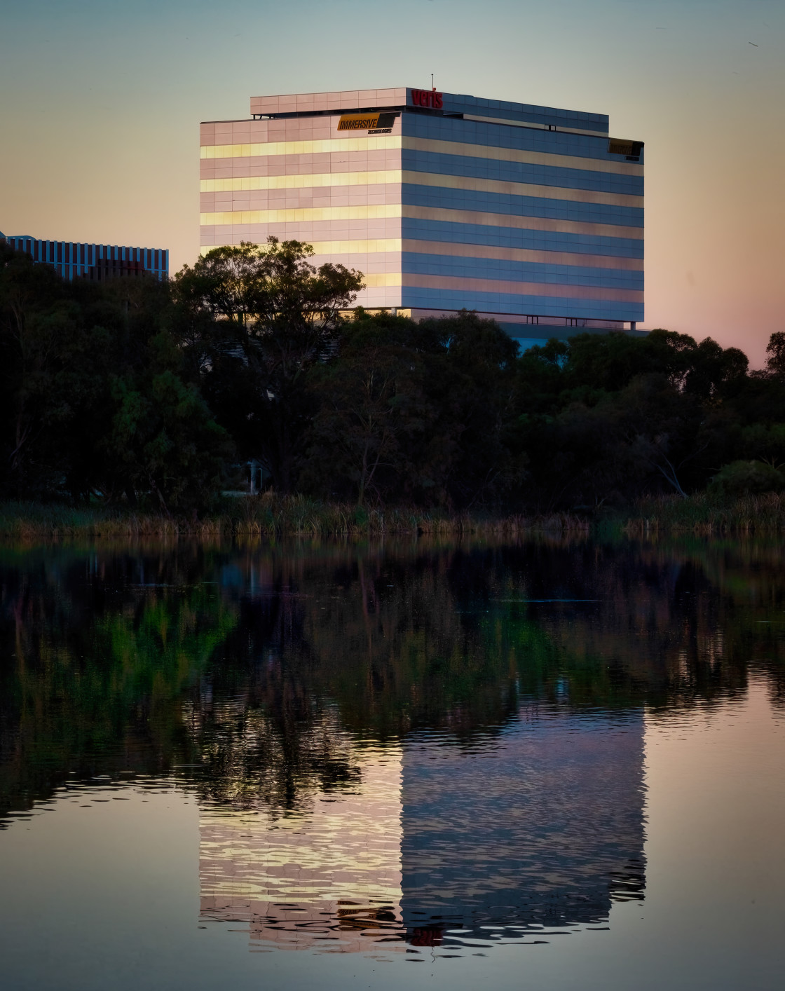 "Architecture Reflected Herdsman Lake 1" stock image