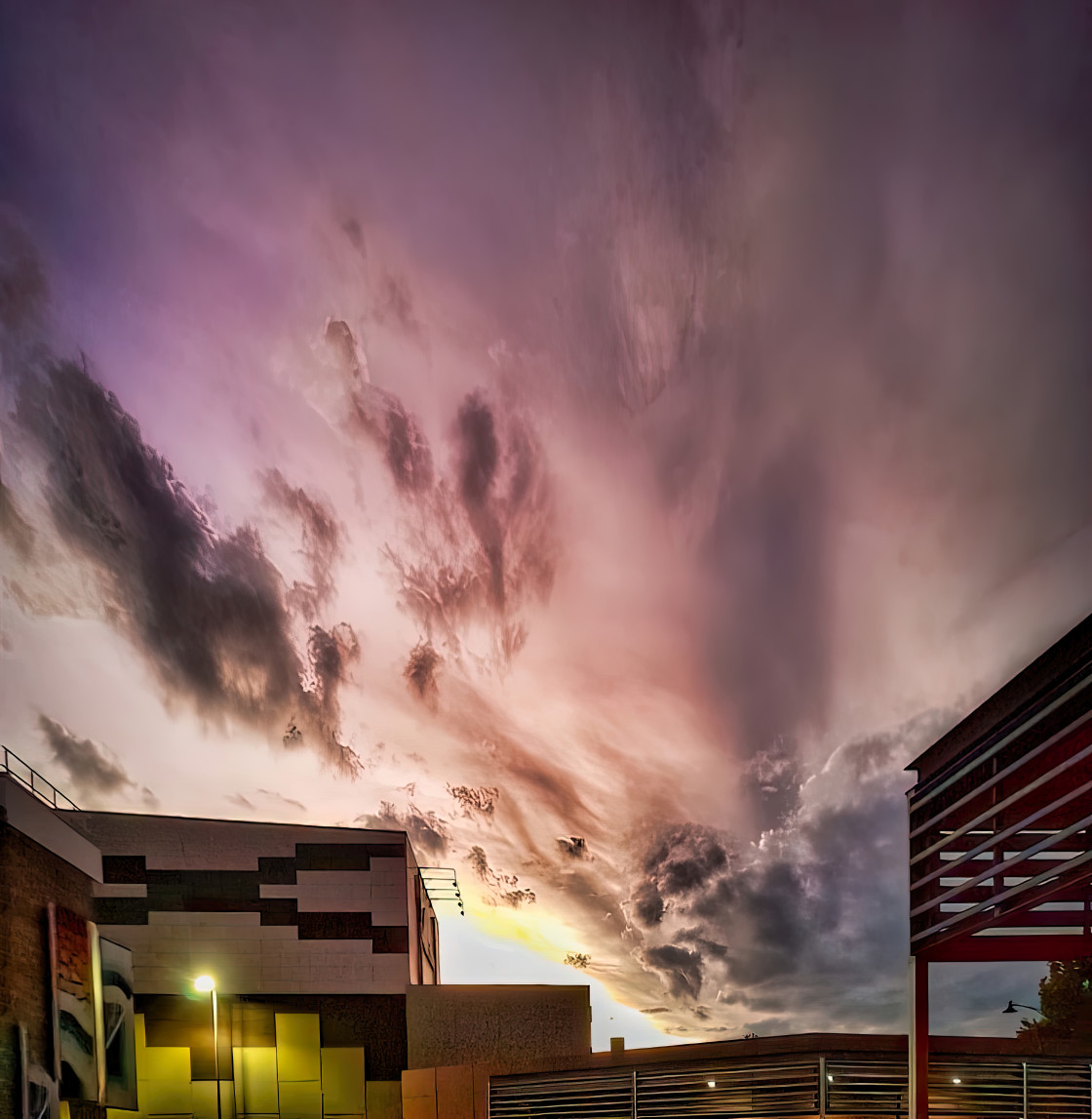 "Sunset at the Mall" stock image