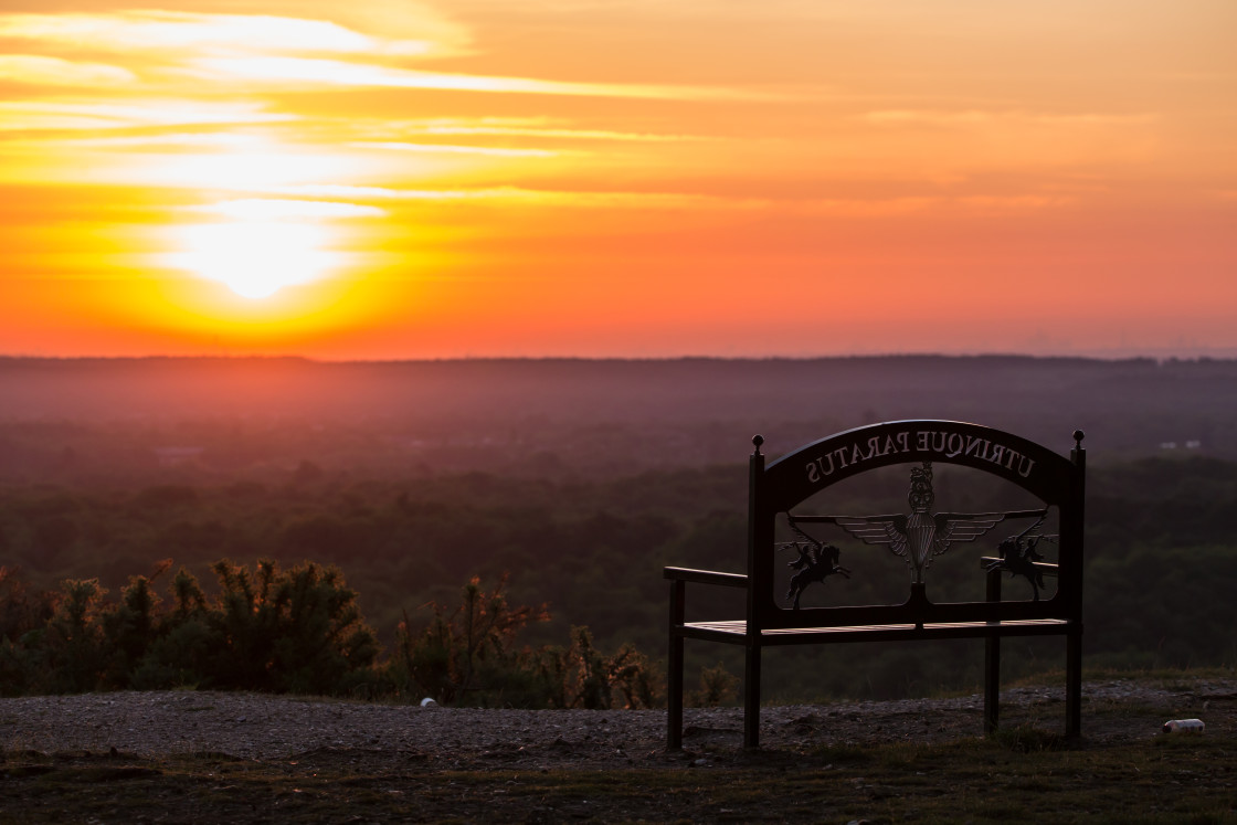 "Sunrise on Flagstaff" stock image