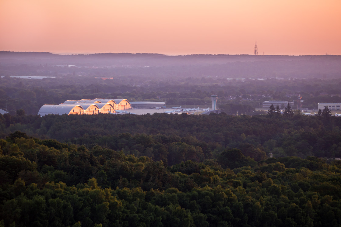 "Early Morning Light Catching Airport" stock image