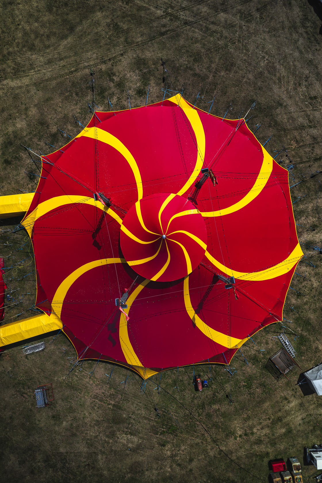 "Big Top, Top Down" stock image