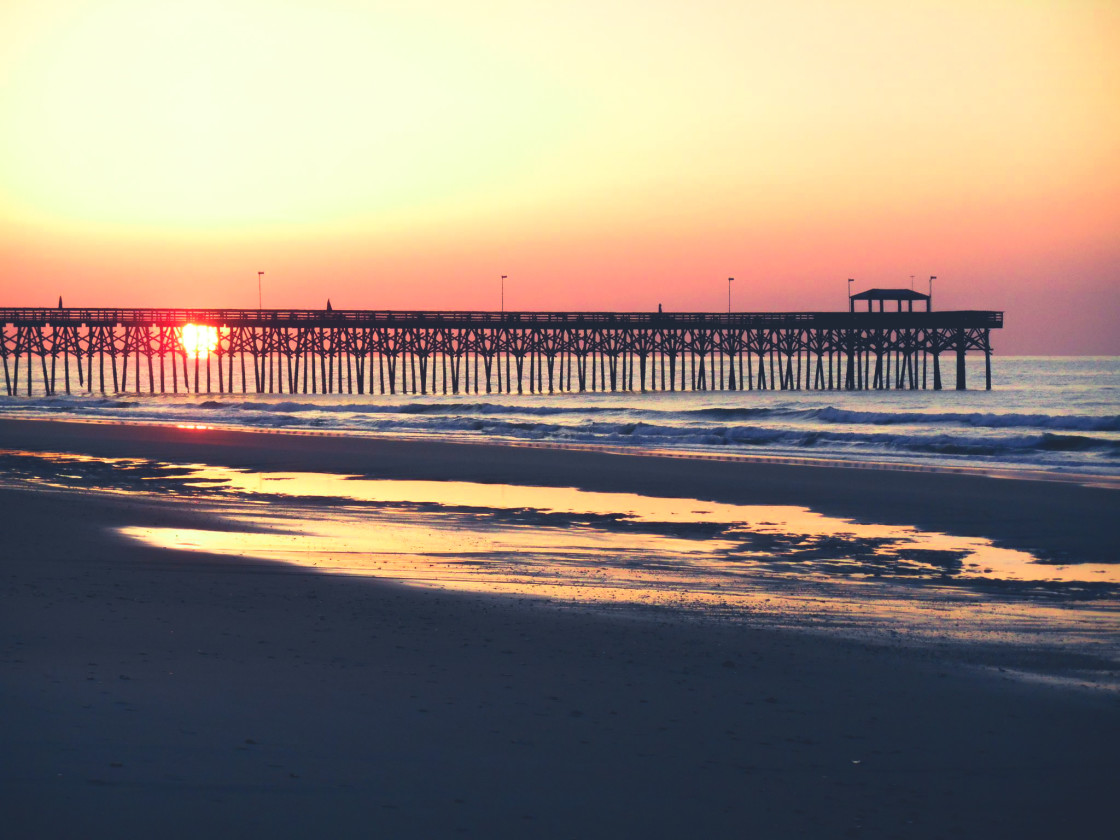 "2nd Ave Pier Sunrise" stock image