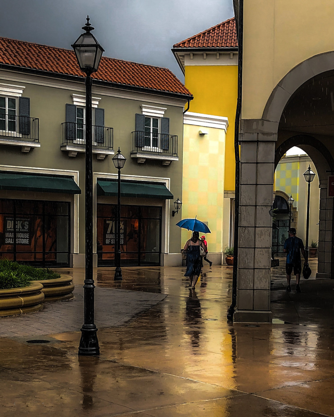 "The Blue Umbrella" stock image