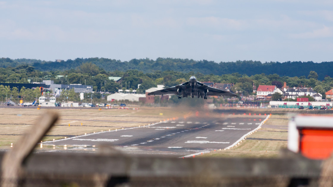 "Vulcan XH558 Take-off" by Gordon England - $12.63 "Vulcan XH558 Take-off" stock image