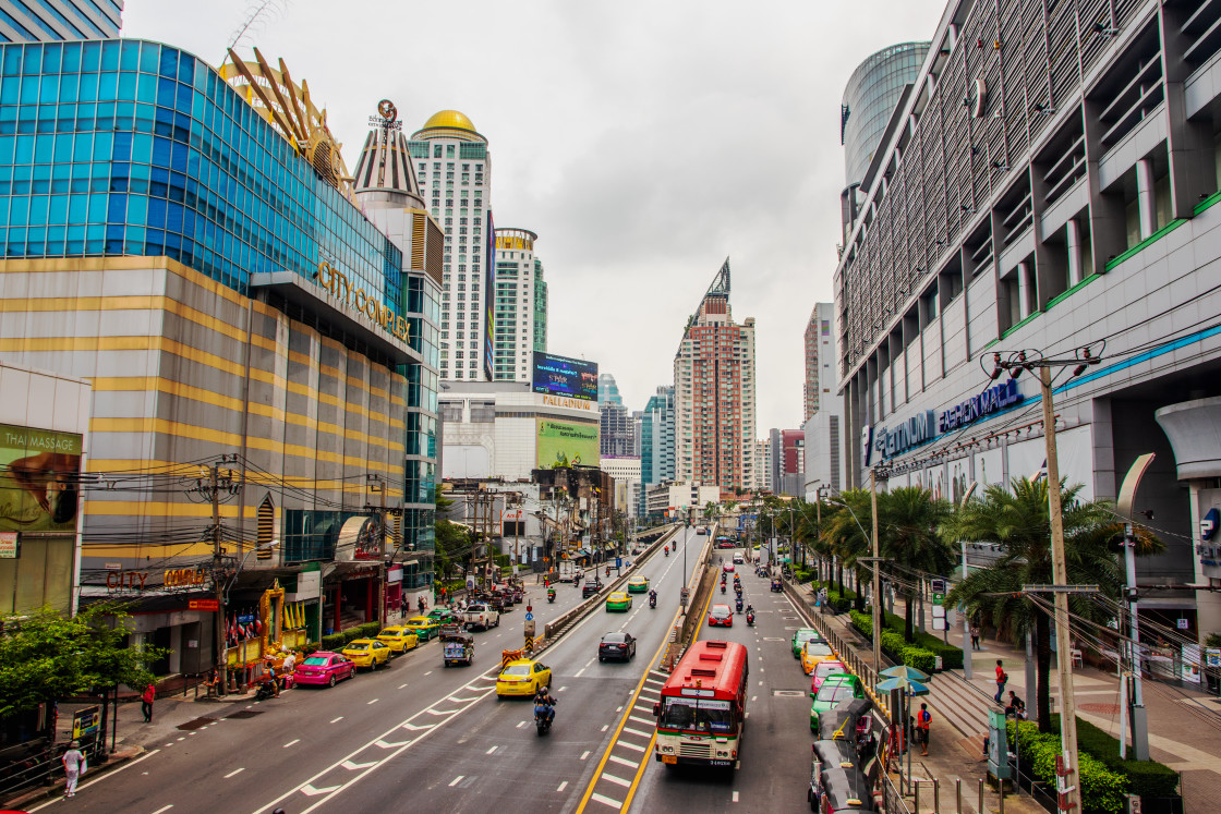 "The Cityscape and the Buildings of the Metropolis Bangkok in Thailand Southeast Asia" stock image