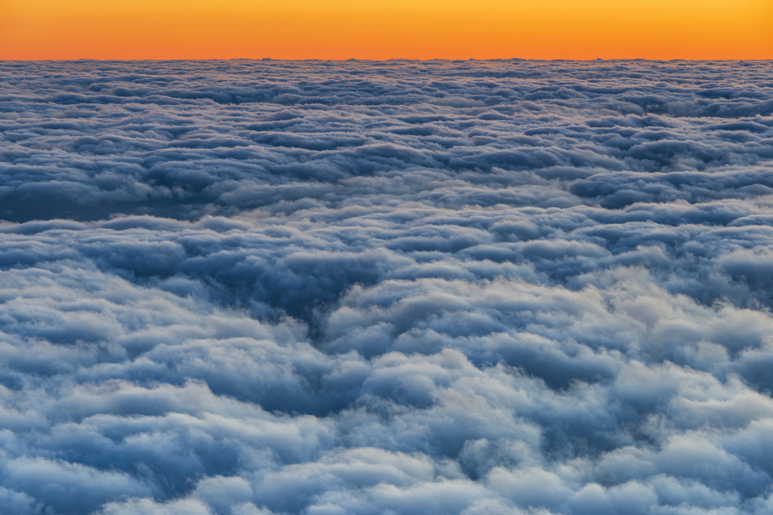 "Above the clouds at sunrise" stock image