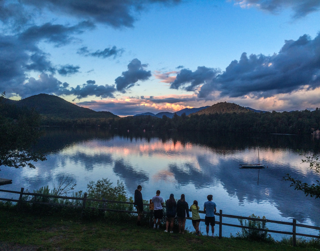 "Sunset on Mirror Lake" stock image