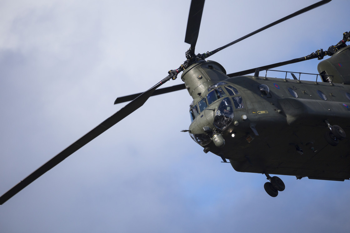 "Chinook Landing" stock image