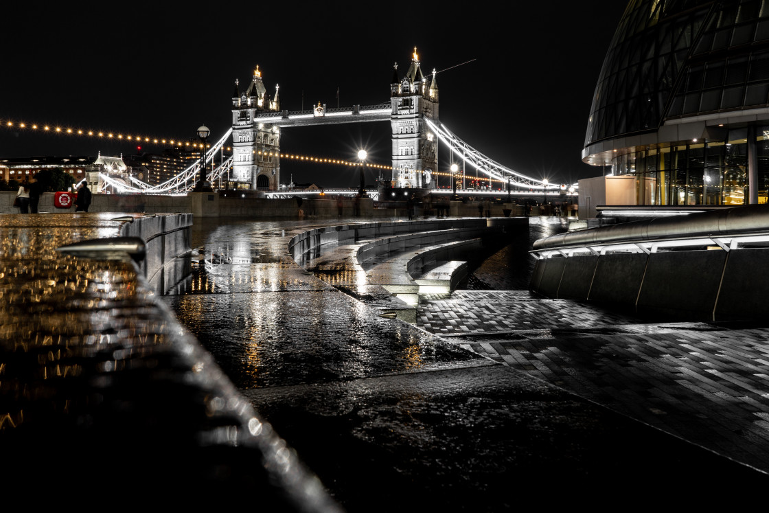 "Tower Bridge at Night" stock image