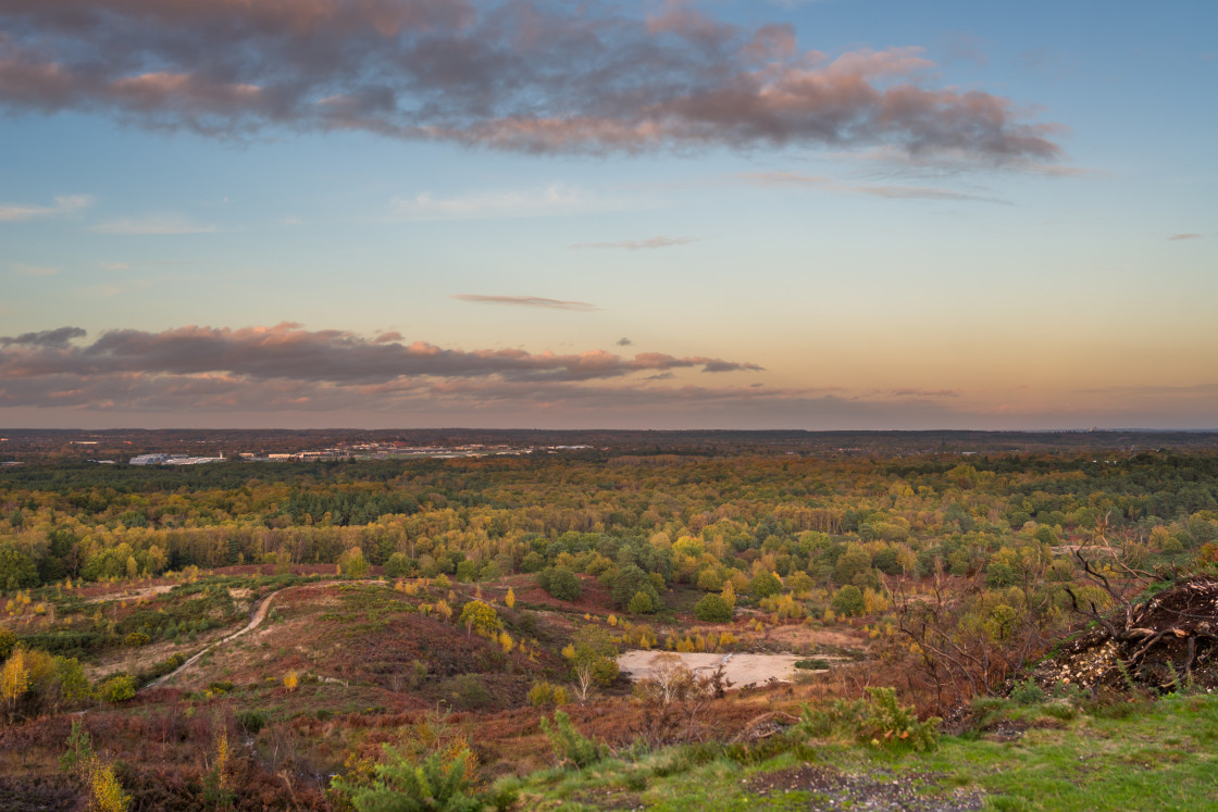 "Autumnal Sunset from Caesar's Camp Hill Fort" by Gordon England - $12.55 "Autumnal Sunset from Caesar's Camp Hill Fort" stock image