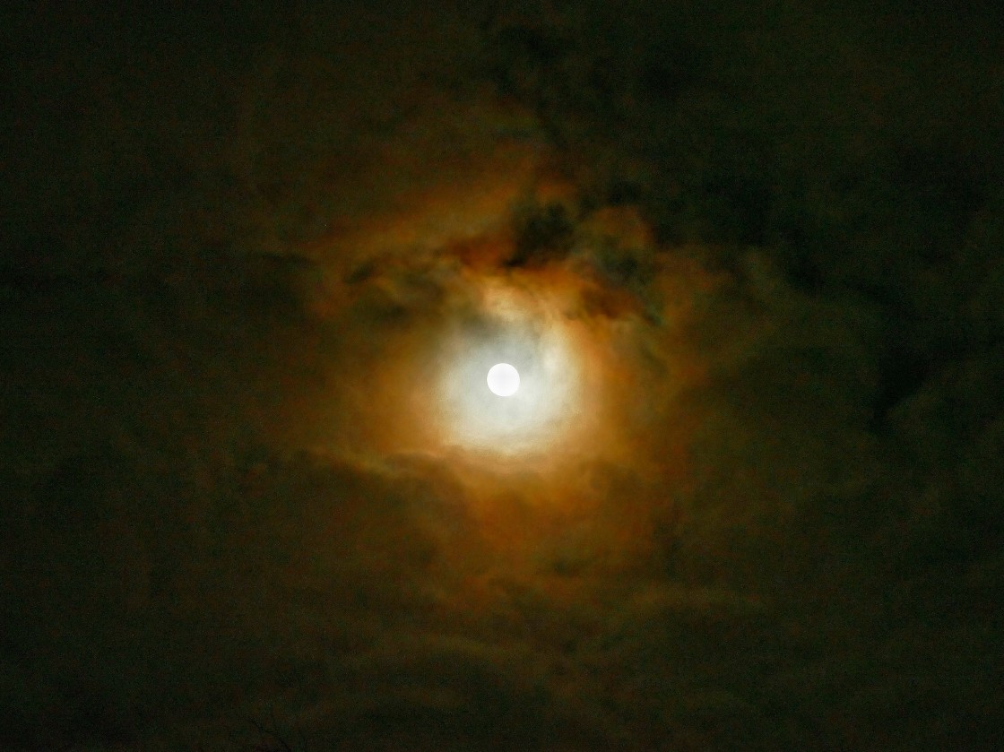 "Clouds across the Moon December 2022" stock image