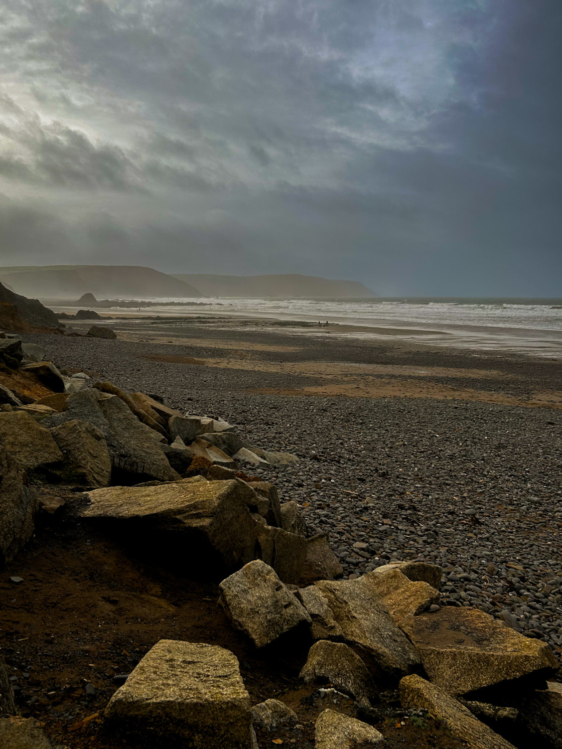 "Widemouth Winter" stock image