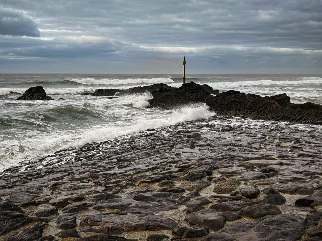 "Barrel Rock In Winter" stock image