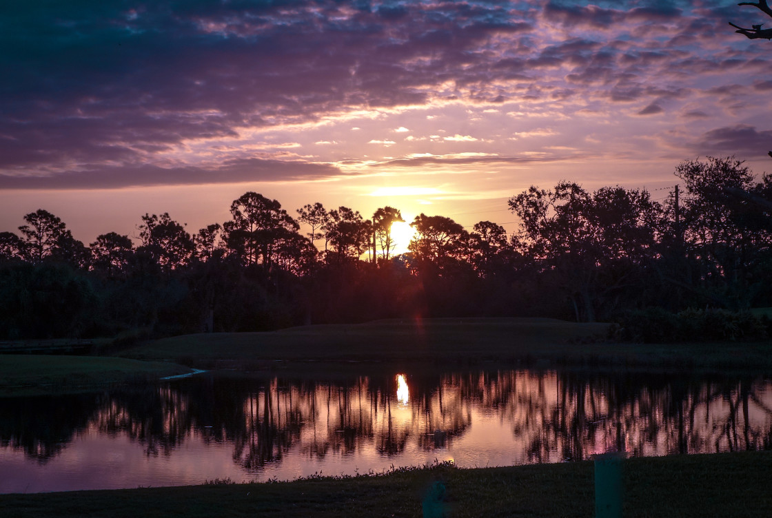 "Dawn Reflections" stock image