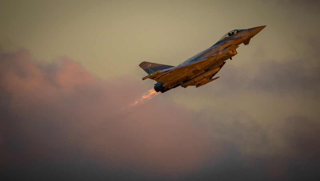 "Typhoon at Sunset" stock image