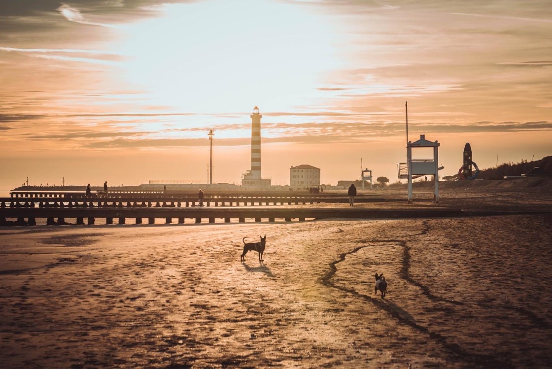 "Tramonto -Jesolo(Venezia)" stock image