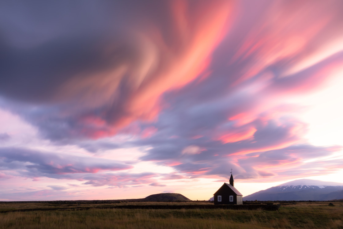 "The Big Pink Sky Show" stock image